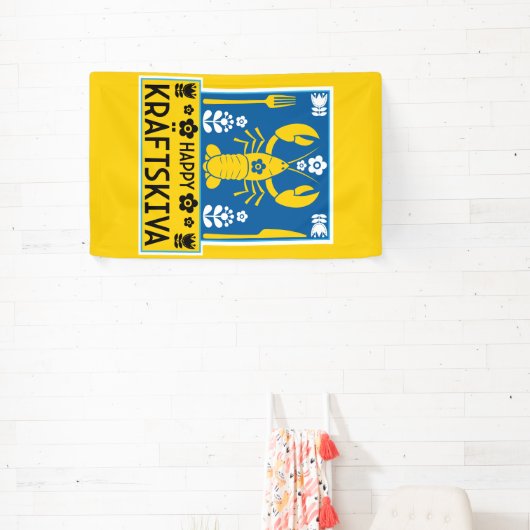 クラフトスキヴァ – スウェーデンクレイフィッシュパーティー 横断幕 (インサイチュ)