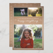 クラフトスクリプト | 現代の新年の写真コラージュカード シーズンカード (正面/裏面)