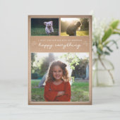 クラフトスクリプト | 現代の新年の写真コラージュカード シーズンカード (スタンド正面)