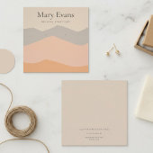 クラフトスタイルパステルマウンテンズイヤリングディスプレイカード スクエア名刺