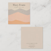 クラフトスタイルパステルマウンテンズイヤリングディスプレイカード スクエア名刺 (正面/裏面)