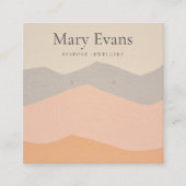 クラフトスタイルパステルマウンテンズイヤリングディスプレイカード スクエア名刺 (正面)