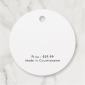 クラフトスタイル長方形ロゴシンプルビジネスミニマル部門 フェイバータグ (裏面)