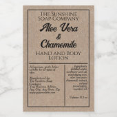 クラフトスタイル防水化粧品ボトルラベル フードラベル (シングルラベル)