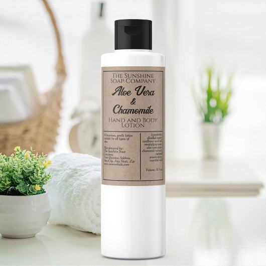 クラフトスタイル防水化粧品ボトルラベル フードラベル