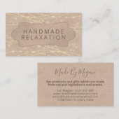 クラフトストリングライトスパ浴体バター石鹸 名刺 (正面/裏面)