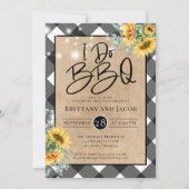 クラフトストリングライトフローラI do BBQ婚約Inv 招待状 (正面)