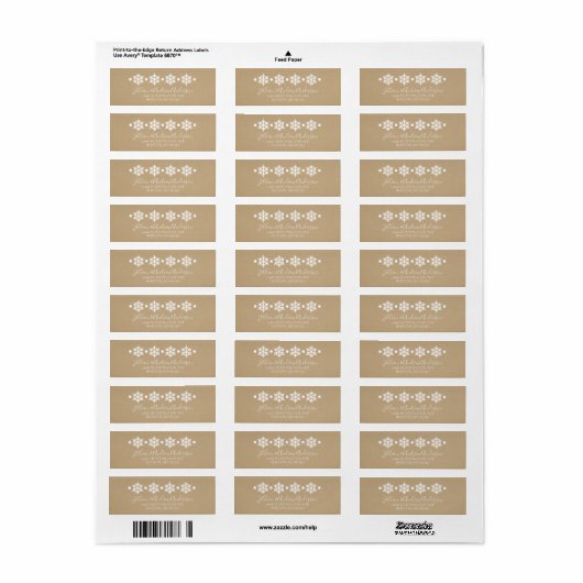 クラフトスノーフレークスウィンター住所 シール (フルシート)