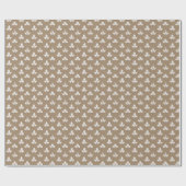 クラフトスリーリーフホワイトクローバースモールパターン ラッピングペーパー (フラット)