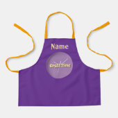 クラフトタイムのパープルをパーソナライズ エプロン (正面)