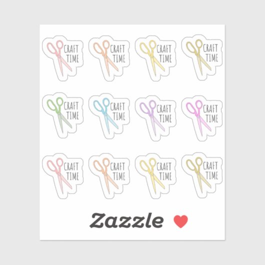 クラフトタイムはさみクラフター趣味リマインダープランナー シール (シート)