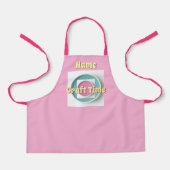 クラフトタイムピンクをパーソナライズ エプロン (正面)