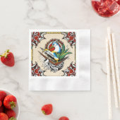 クラフトタイムレスタトゥーデザイン 縁ありカクテルナプキン (インサイチュ)