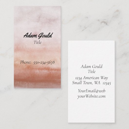 クラフトタンモダン水色勾配名刺 名刺 (正面/裏面)