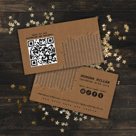 クラフトダンボールリッピング紙ヴィンテージ 名刺