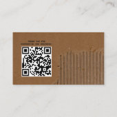 クラフトダンボールリッピング紙ヴィンテージ 名刺 (裏面)