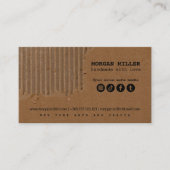 クラフトダンボールリッピング紙ヴィンテージ 名刺 (正面)