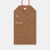 クラフトチョコレートとワインのパーティーボトルの好意 ギフトタグ (裏面)