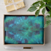 クラフトティッシュペーパーイン青、緑、ティール（緑がかった色）絞り染め 薄葉紙 (ギフト)