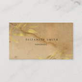 クラフトテクスチャ素朴金ゴールド名刺 名刺 (正面)