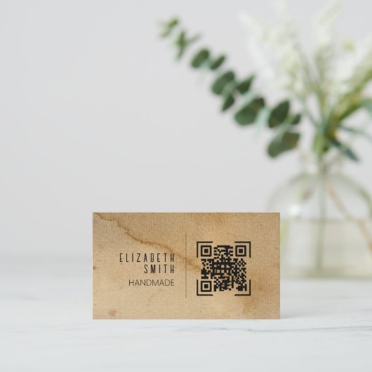 クラフトテクスチ素朴ャの名刺 名刺 (スタンド正面)