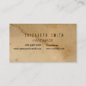 クラフトテクスチ素朴ャの名刺 名刺 (裏面)