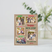 クラフトテープハッピーニューイヤー5フォトクラフト ポストカード (スタンド正面)