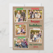 クラフトテープハッピーホリデー5フォトクラフト シーズンカード (正面)