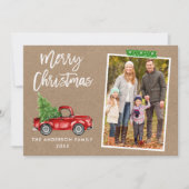 クラフトテープブラシスクリプトトラッククラフトクリスマス シーズンカード (正面)