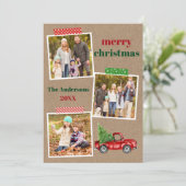 クラフトテープレッドトラッククリスマスクラフト シーズンカード (スタンド正面)