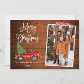 クラフトテープ書道クリスマストラックウッド シーズンカード (正面)