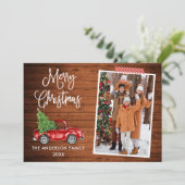 クラフトテープ書道クリスマストラックウッド シーズンカード (スタンド正面)