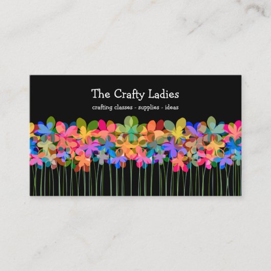 クラフトテーマトレンディー2面 名刺 (正面)