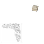 クラフトデコデイジー花コーナー ラバースタンプ (押印)