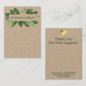 クラフトトロピカル離れズネックレス&イヤリングディスプレイ 名刺 (正面/裏面)