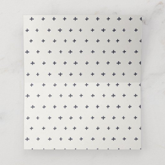 クラフトネイビーパインウッズマウンテンスケッチ結婚ズ プレイスカード (内部開封)