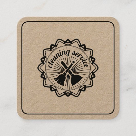 クラフトハウスクリーニングサービスハウスキーピングメイド スクエア名刺 (正面)