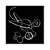 クラフトハサミ輪郭トートゴム印 ラバースタンプ (インプリント)