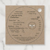 クラフトハニーと栄養ファクトクイーンビーラベル フェイバータグ (裏面)