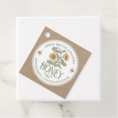 クラフトハニージャールネック – ラベルヴィンテージヒマワリとミツバチ フェイバータグ (インサイチュ)