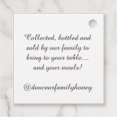 クラフトハニーベアジャールラベルスケップリトルベアーミツバチ フェイバータグ (裏面)