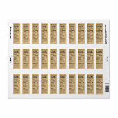 クラフトハニー栄養ファクト差出人住所ラベル ラベル (フルシート)