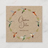 クラフトハミングバードビジネスカード スクエア名刺 (正面)