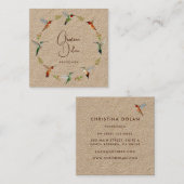 クラフトハミングバードビジネスカード スクエア名刺 (正面/裏面)