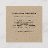 クラフトハミングバードリース スクエア名刺 (裏面)