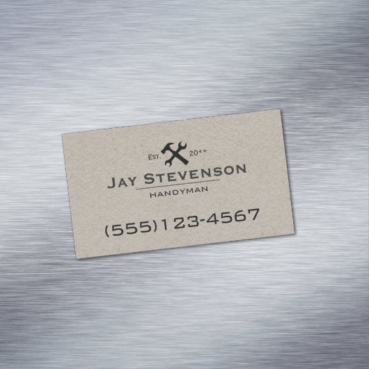 クラフトハンディマンホーム修理ハンマーとレンチ マグネット名刺 (インサイチュ)