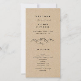 クラフトハンドドロッドマウンテンズパインズ結婚式 プログラム