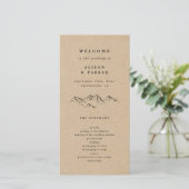 クラフトハンドドロッドマウンテンズパインズ結婚式 プログラム (スタンド正面)