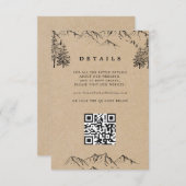 クラフトハンドドロー山QRの結婚詳細 エンクロージャーカード (正面/裏面)
