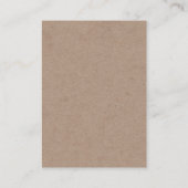 クラフトハンドメイドイヤリングジュエリー表示カード 名刺 (裏面)